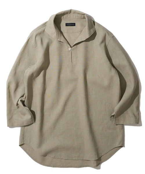 EDIFICE Herdmans リネン 23ss ワイドカラーシャツ　M 美品 EDIFICE Herdmans リネン 23ss ワイドカラーシャツ M 美品