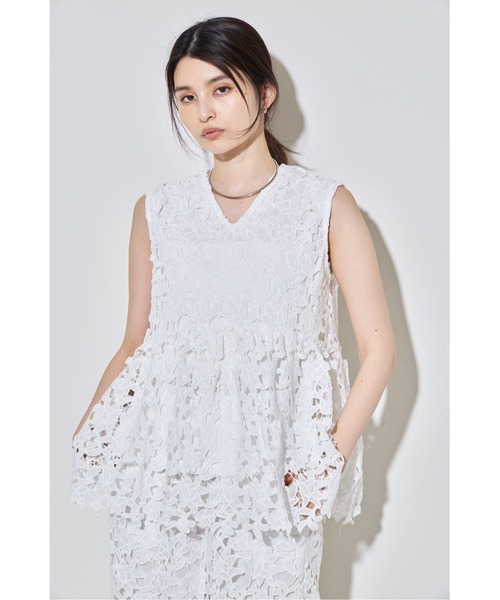 sheller ケミカルレースブラウス sheller ケミカルレースブラウス