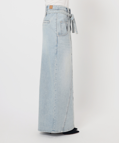 low classic デニムスカート LOW CLASSIC（ロウクラシック） デニムスカート Belted High-waist