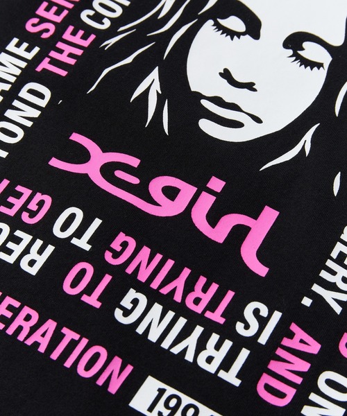 tシャツ MESSAGE BOX FRAMED FACE S/S TEE レディース MESSAGE BOX FRAMED FACE S/S TEE（Tシャツ/カットソー）｜X
