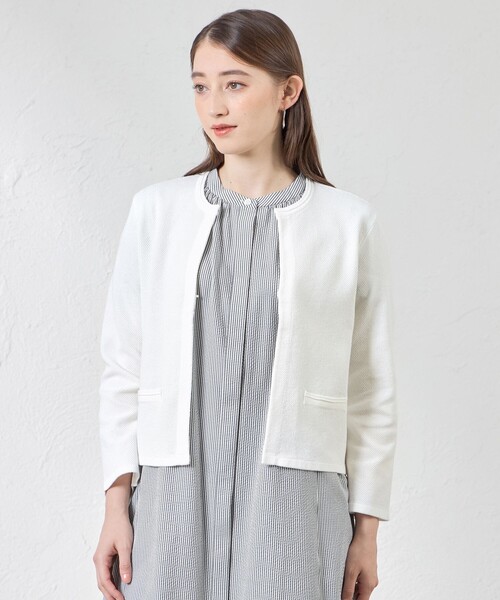 お買い得！新品レディース　ジャケット　美品　アマカ上着　上品　羽織モノ　 40 お買い得！新品レディース ジャケット 美品 アマカ上着 上品 羽織モノ