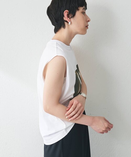 Whim Gazette tシャツ フォトノースリーブTシャツ レディース