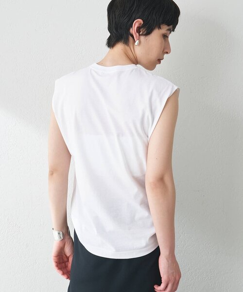 【ウィムガゼット】フォトノースリーブTシャツ Whim Gazette tシャツ フォトノースリーブTシャツ レディース