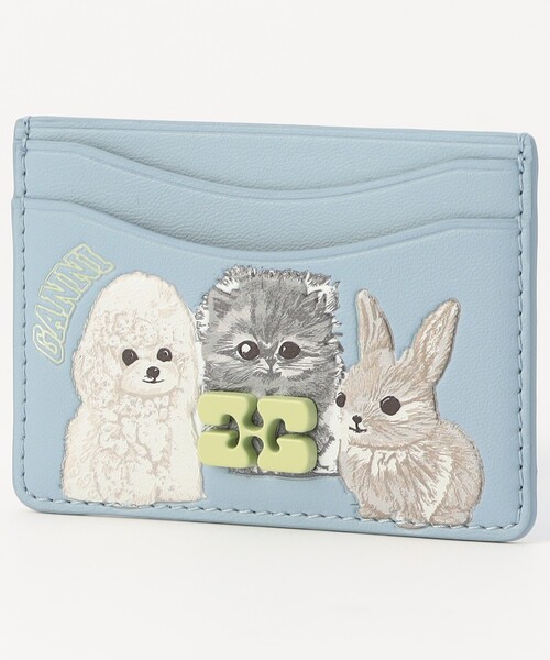 GANNI ガニー アニマル BOU カードケース GANNI/ガニー Animal Ganni Bou Card Holder With Flap / A6776