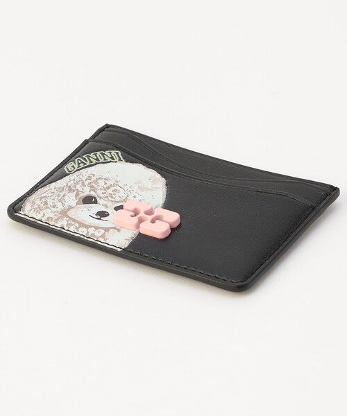 Ganni★ガニー ロゴ ストラップ付き カードケース ガニー GANNI ガニー GANNI Bou Flap Card Holder Strass ボウ