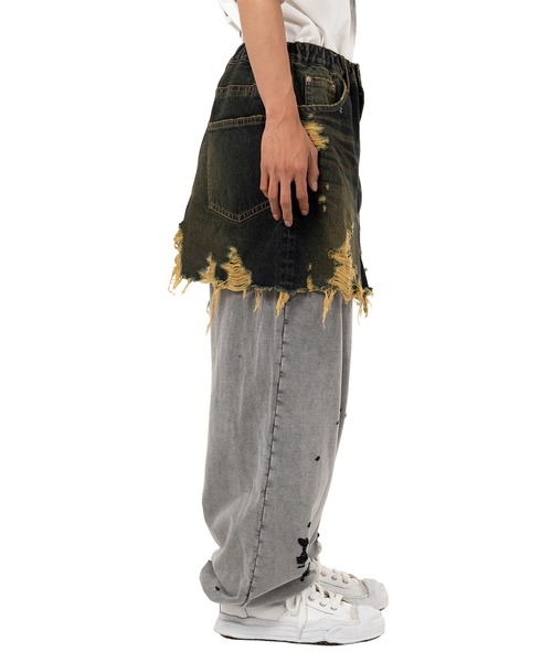 ジーンズ Waist Layered Denim Pants メンズの画像
