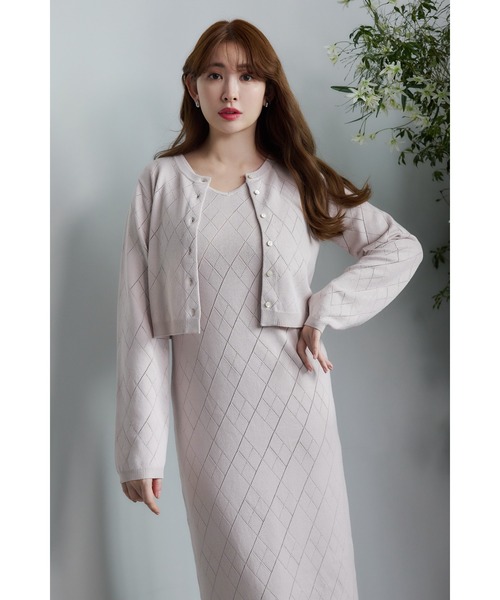 herlipto♡美品♡ピンクレースフラワーライトノースリーブ ロングワンピース herlipto♡美品♡ピンクレースフラワーライトノースリーブ