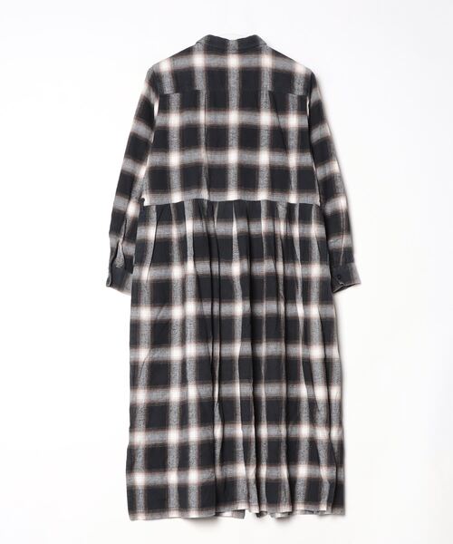 People Tree 「People Tree」 チェック柄シャツワンピース L