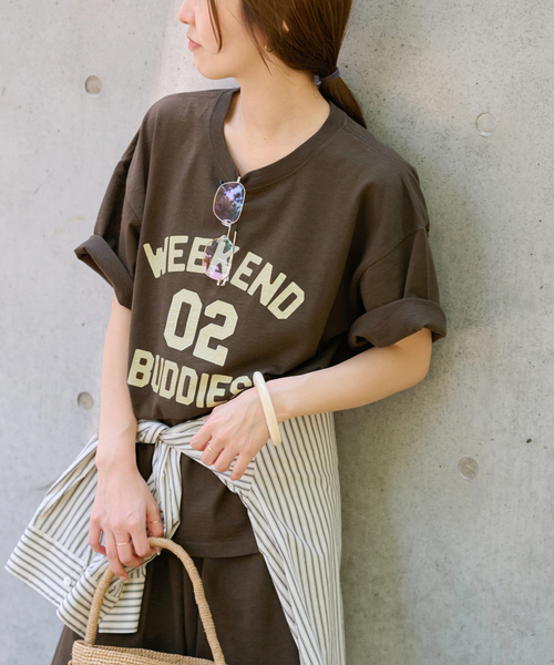 tシャツ GOODIES CLUB パッチワークロゴTEE レディース JOURNAL STANDARD relume tシャツ GOODIES CLUB パッチワーク