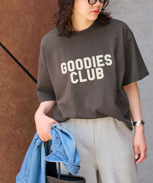 tシャツ GOODIES CLUB パッチワークロゴTEE レディース