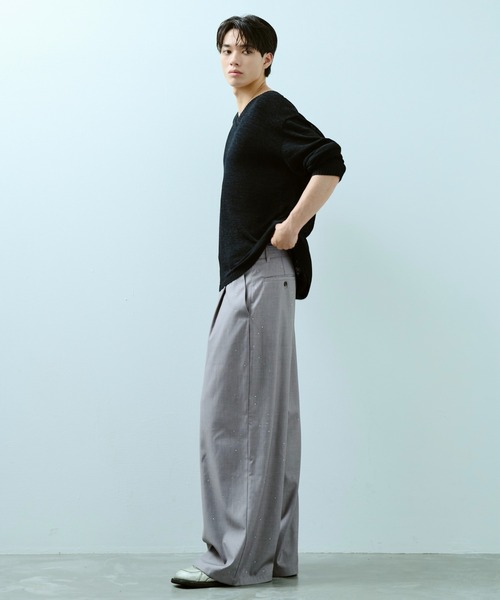 CAMPHOR WOOD ワイドパンツ グレー　Lサイズ CAMPHOR WOOD ワイドパンツ グレー Lサイズ