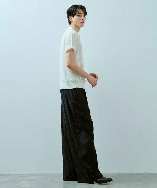 CAMPHOR WOOD ワイドスラックス wide baggy rhinestone slacks – CAMPHOR WOOD - OFFICIAL