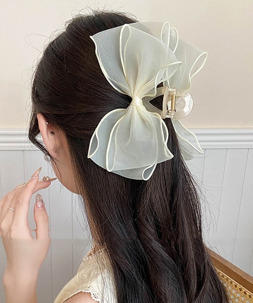 IRADOWL（アイラドール） ヘアクリップ チュールリボンヘアクリップ