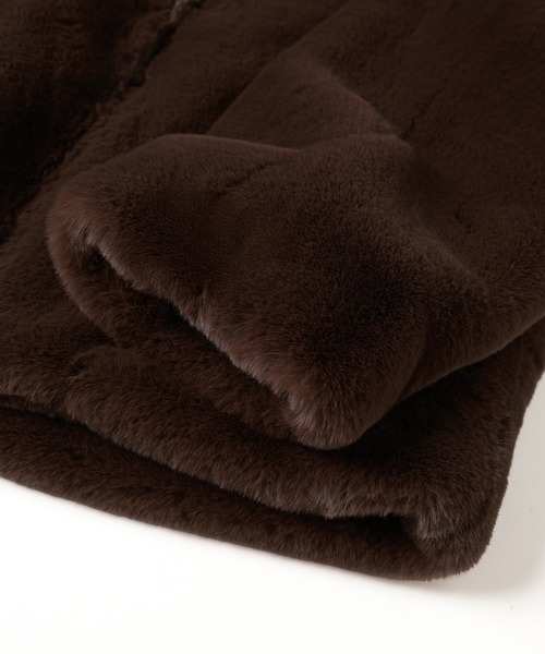 ブルゾン アウター Eco Fur Zip Up Stand Coller Coat メンズ レディースの画像