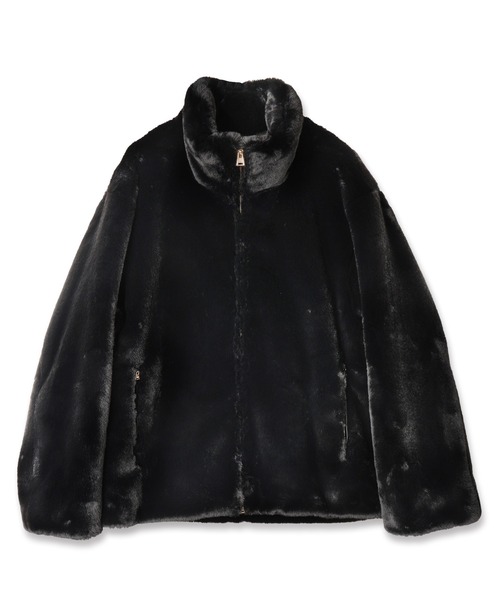 ブルゾン アウター Eco Fur Zip Up Stand Coller Coat メンズ レディースの画像