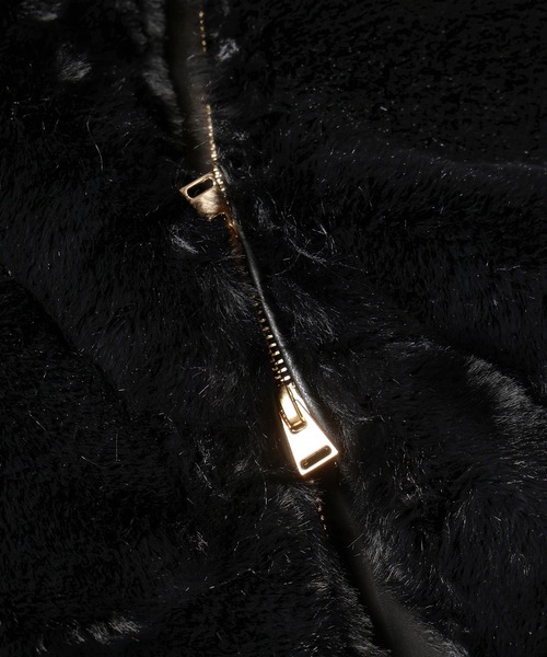 ブルゾン アウター Eco Fur Zip Up Stand Coller Coat メンズ レディースの画像