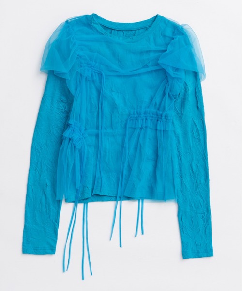 シャーリングミニパフスリーブトップス MAISON SPECIAL（メゾンスペシャル） tシャツ Shirring Mini Puff