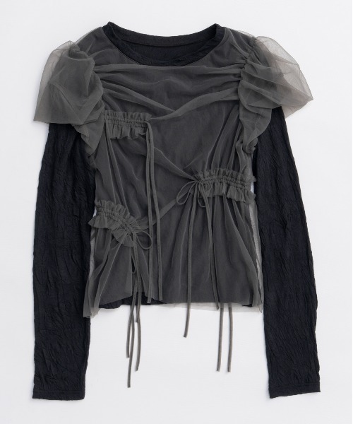 MAISON SPECIAL（メゾンスペシャル） tシャツ Shirring Mini Puff