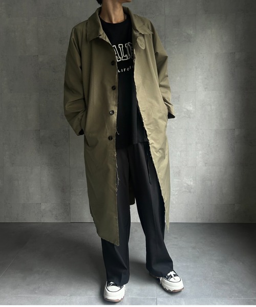 CREARE -LINO- ステンカラーコート コート カットオフ ステンカラー