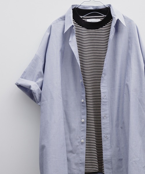 「WHIMSIC」 7分袖シャツ FREE ネイビー レディース_画像3