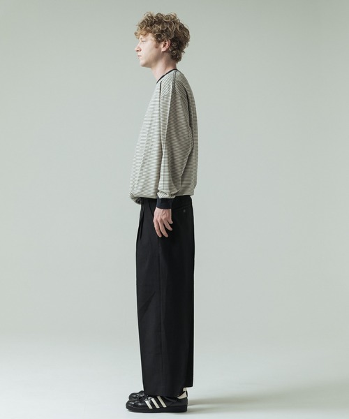 SLICK（スリック） tシャツ 「SLICK/スリック」30/2 Micro Border LS