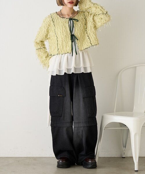 w closet（ダブルクローゼット） tシャツ 「25AW」配色メロウボレロ
