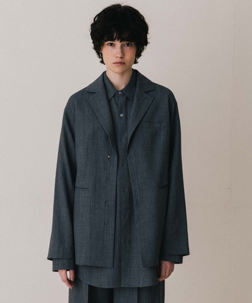 CREDONA（クレドナ） ブラウス シャツ SAVILE WOOL SHIRT/サビルウール
