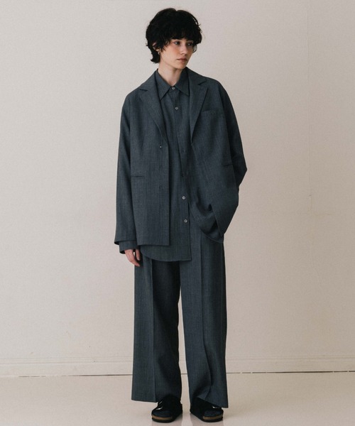 boutique310 洗える美人なウールシャツ　グレー新品未使用　完売品 CREDONA（クレドナ） ブラウス シャツ SAVILE WOOL SHIRT/サビルウール
