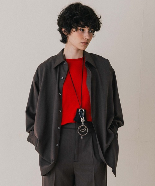 CREDONA（クレドナ） ブラウス シャツ SAVILE WOOL SHIRT/サビルウール