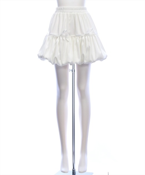 clear スカート フロントリボンバルーンミニスカート : ZOZOTOWN Yahoo