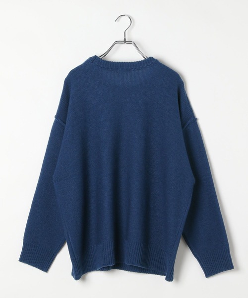 LEPSIM（レプシィム） ニット セーター 5ゲージインターシャロゴプル