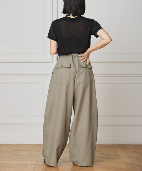 IENA LA BOUCLE（イエナラブークル） パンツ ブライトギャバイージー