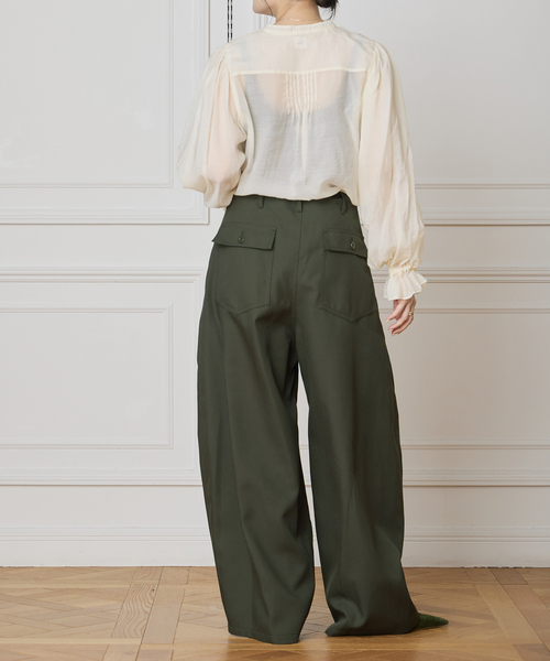 IENA LA BOUCLE（イエナラブークル） パンツ ブライトギャバイージー