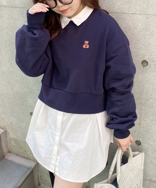 「one after another NICE CLAUP」 スウェットカットソー FREE グリーン レディース_画像2