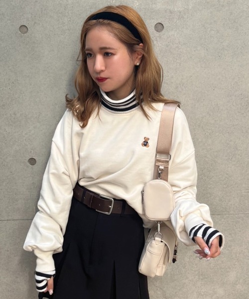 「one after another NICE CLAUP」 スウェットカットソー FREE グリーン レディース_画像4