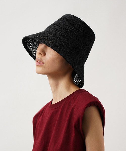 「La Maison de Lyllis」 ハット 57cm ブラック レディースの画像