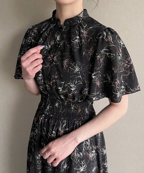 「JUNOAH」 半袖ワンピース MEDIUM アイボリー レディース_画像8