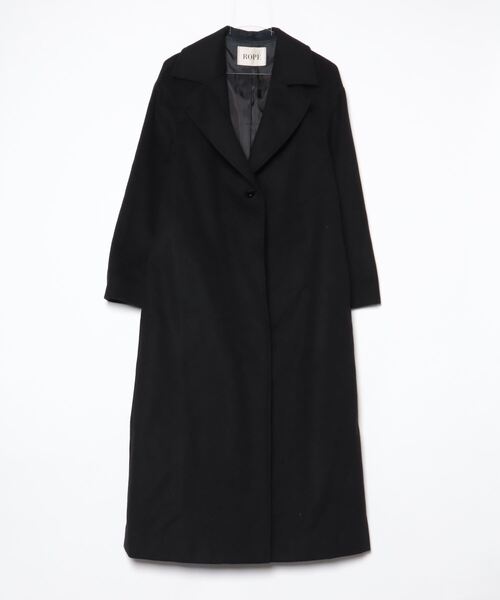 ROPE'（ロペ） チェスターコート 38 ブラック レディース : ZOZOTOWN