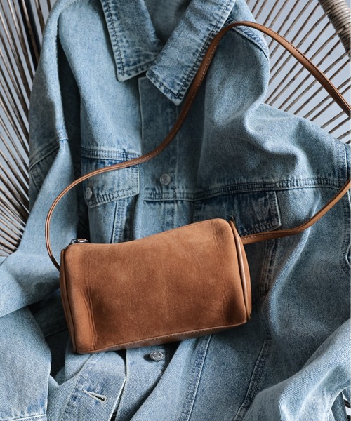 ap retro ショルダーバッグ バッグ スウェード調ミニボストン