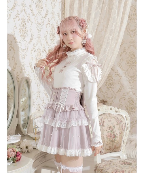 NOEMIE（ノエミー） tシャツ キラキラリボンオープンショルダープチ
