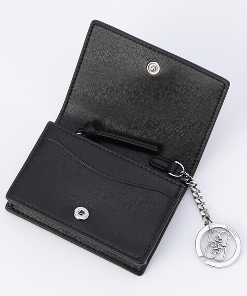 GANNI（ガニー） カードケース Bou Card Holder With Flap BlueDog