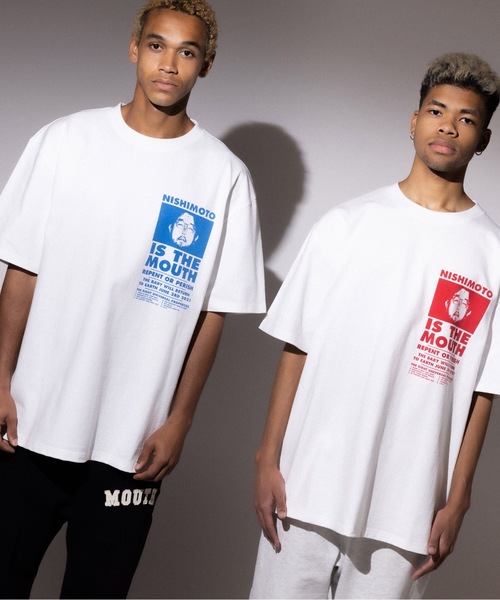 「NISHIMOTO IS THE MOUTH」 半袖Tシャツ LARGE ホワイト×ブラック メンズ_画像5