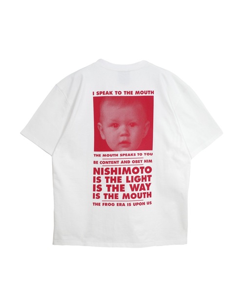 「NISHIMOTO IS THE MOUTH」 半袖Tシャツ LARGE ホワイト×ブラック メンズ_画像6