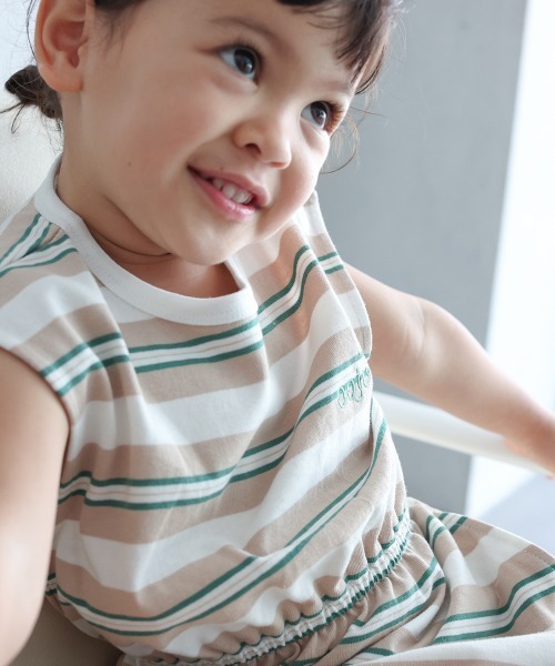 ooju（オージュ） 「KIDS」ノースリーブワンピース 2 ベージュ キッズ