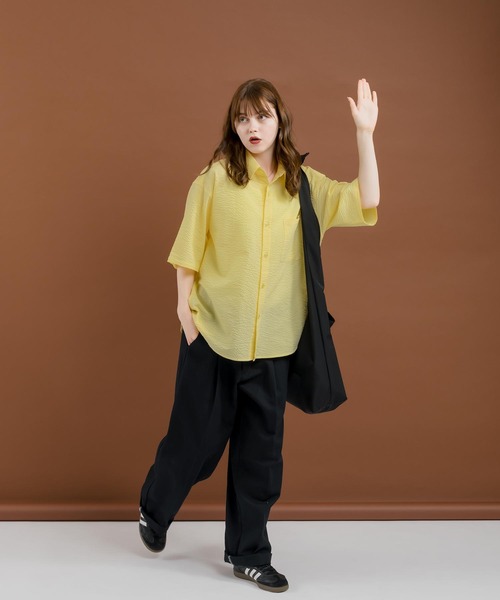 「MUHET」 半袖シャツ X-LARGE ブラック レディース_画像4