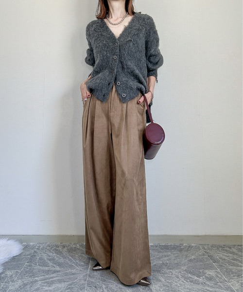 Cura Closet パンツ 「happy_acoaco select」スエードライク 2タック