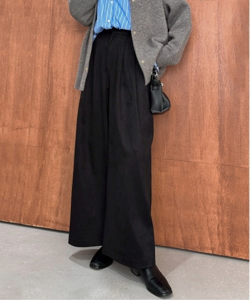 Cura Closet パンツ 「happy_acoaco select」スエードライク 2タック