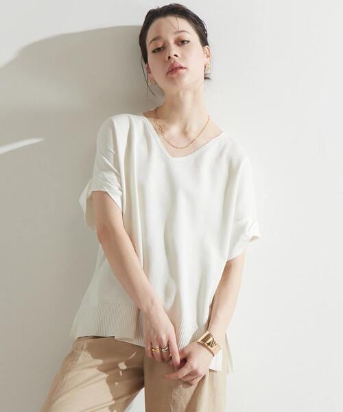 「Liesse」 半袖ニット - パープル レディース_画像2