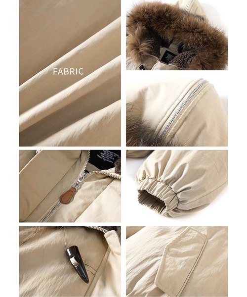 ダウンコート ダウンジャケット トグルボタンエコファージッパーフード