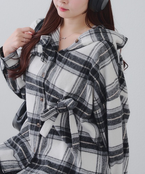 ANOTHER BRANCH OLIVE des OLIVE ブラウス シャツ リボン付チェック